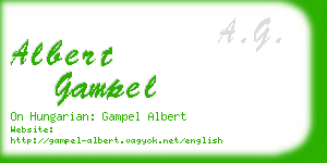 albert gampel business card